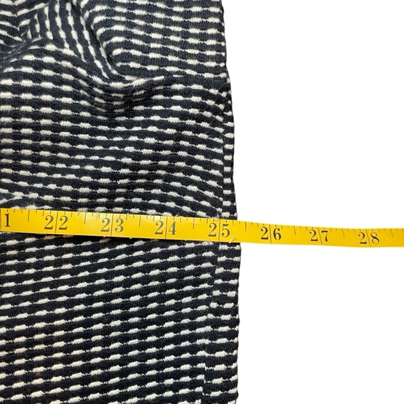 Talbots Plus Navy White Plaid Knit Tunic Top 3X Tie Front Casual Nautical Beach - Picture 7 of 9